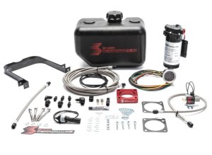Mitsubishi Evolution Water-Methanol Injection Kit - Snow Performance - Stage 2 with Stainless Steel Braided Line & 4AN Fittings - `08-`15